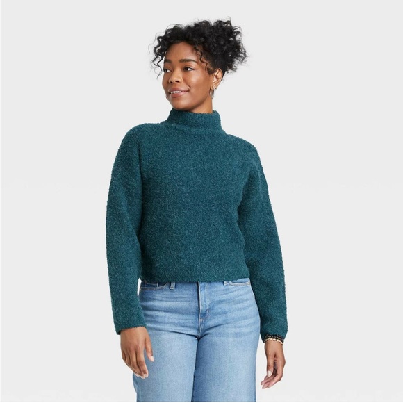 Women’s Mock Turtleneck Trek Pullover Sweater - Picture 2 of 5